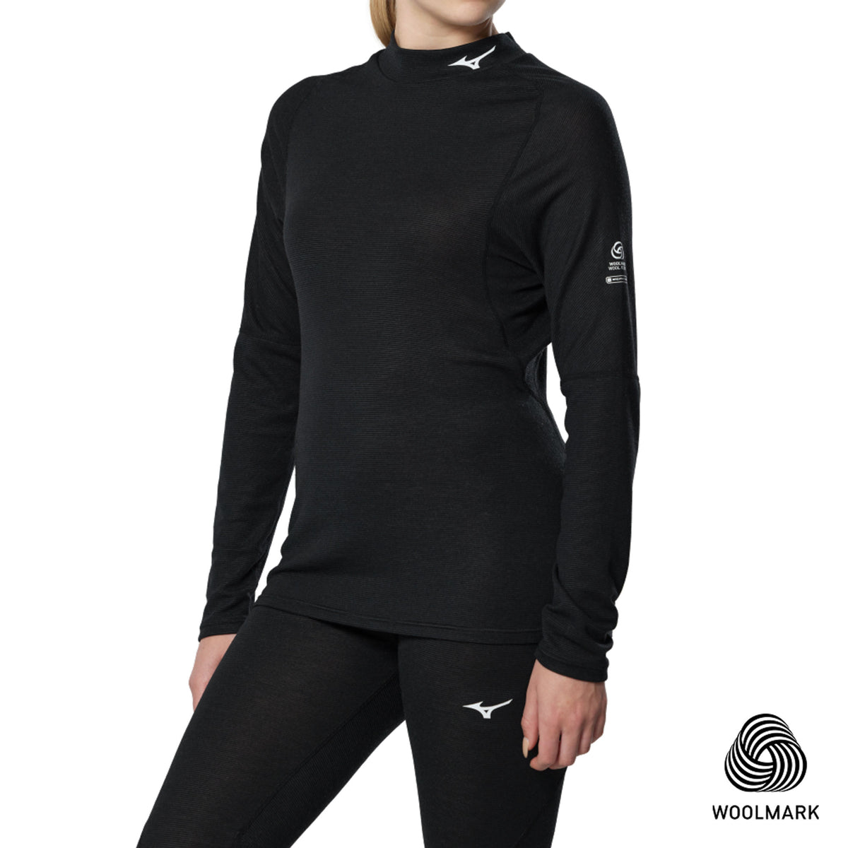 Premium Merino Wool High Neck Damen Longsleeve