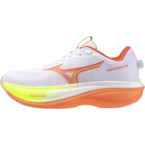 MIZUNO WAVE RIDER 30 white/flamingo coral/lime pulp
