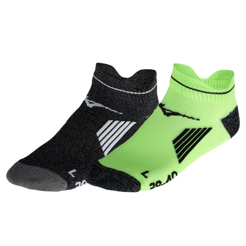 MIZUNO Active Training Mid 2 Pairs Black/Light Green