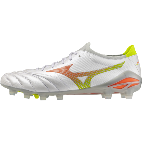 MIZUNO MORELIA NEO V ß ELITE FG white/lava orange/evening prim