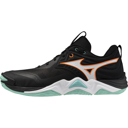 MIZUNO WAVE MOMENTUM ELITE black/tangelo/ice green