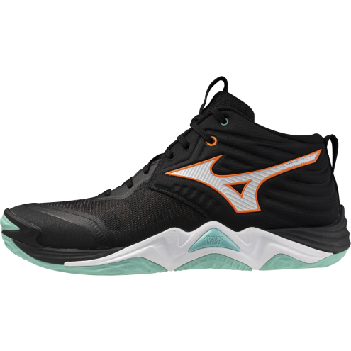 MIZUNO WAVE MOMENTUM ELITE MID black/tangelo/ice green