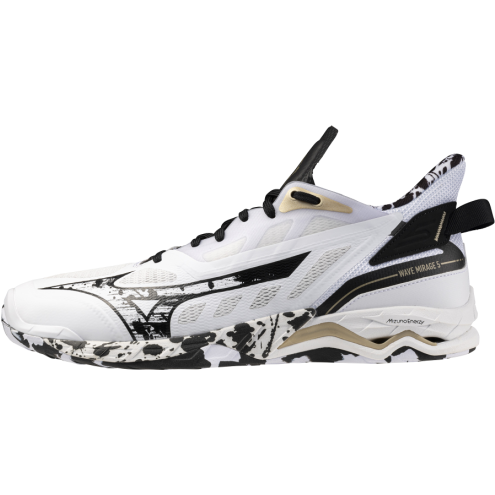 MIZUNO WAVE MIRAGE 5 white/black/gold ge