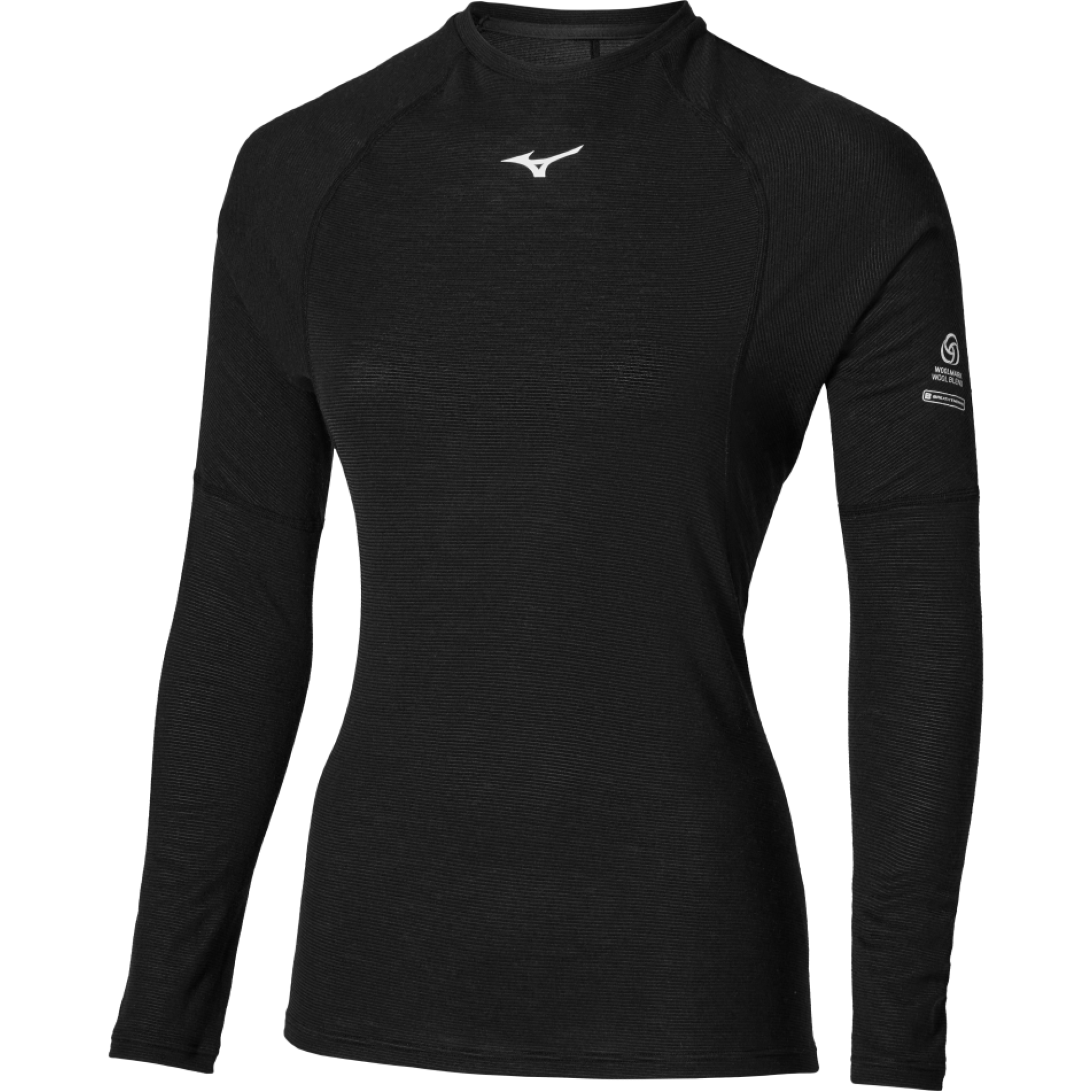 MIZUNO Premium Merino Wool Crew Neck black