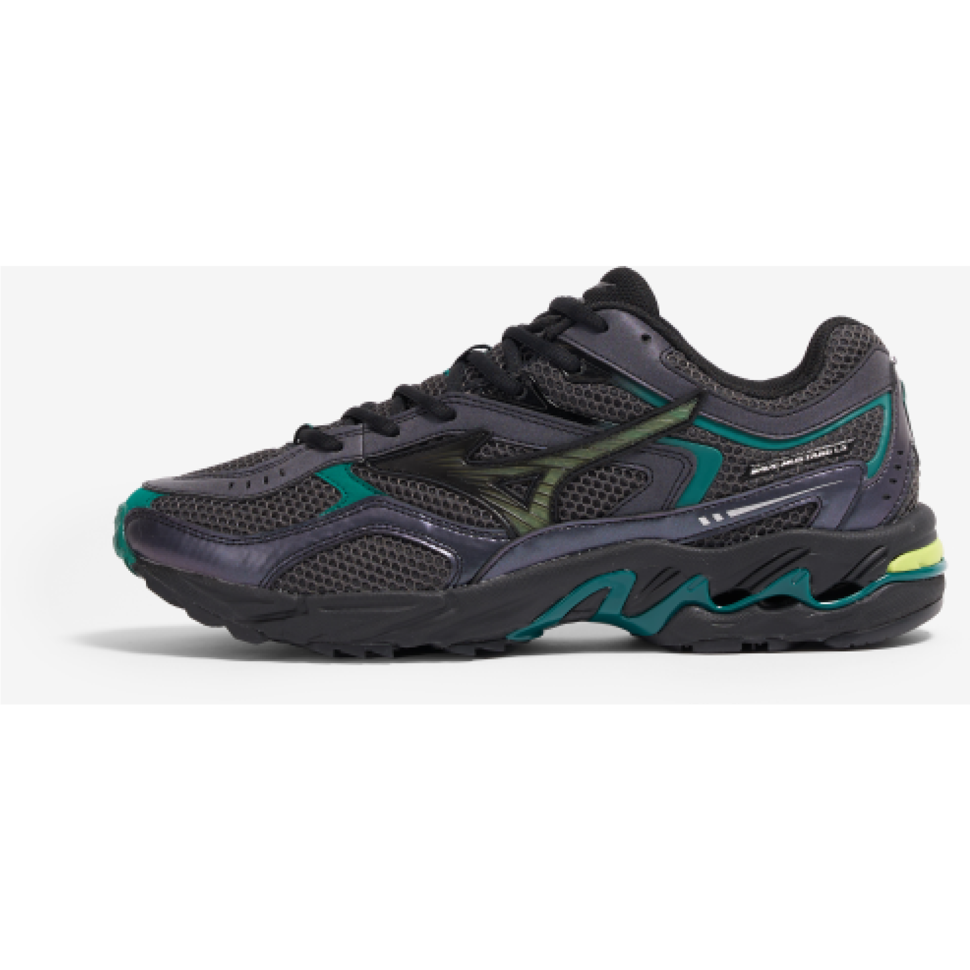 MIZUNO WAVE MG4 LS "SPORT" black oyster/green glow/aventu