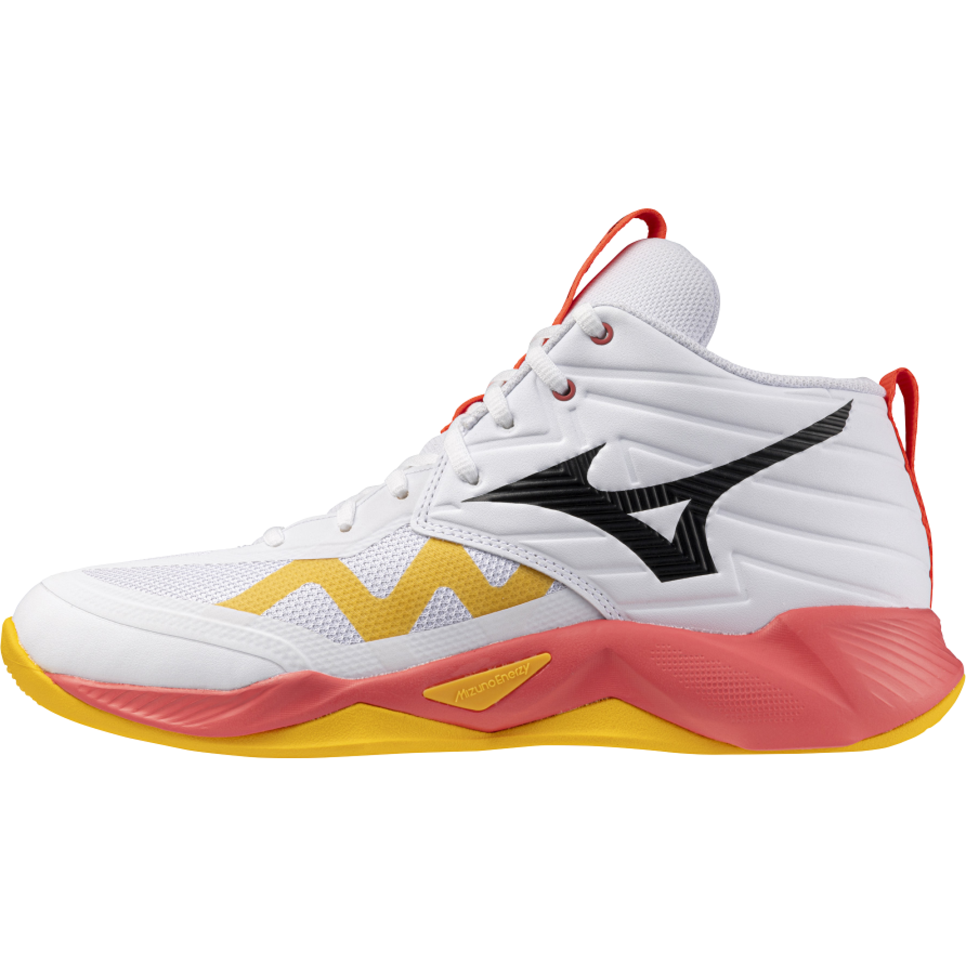 MIZUNO WAVE MOMENTUM PRO MID white/fiery coral 2/citrus