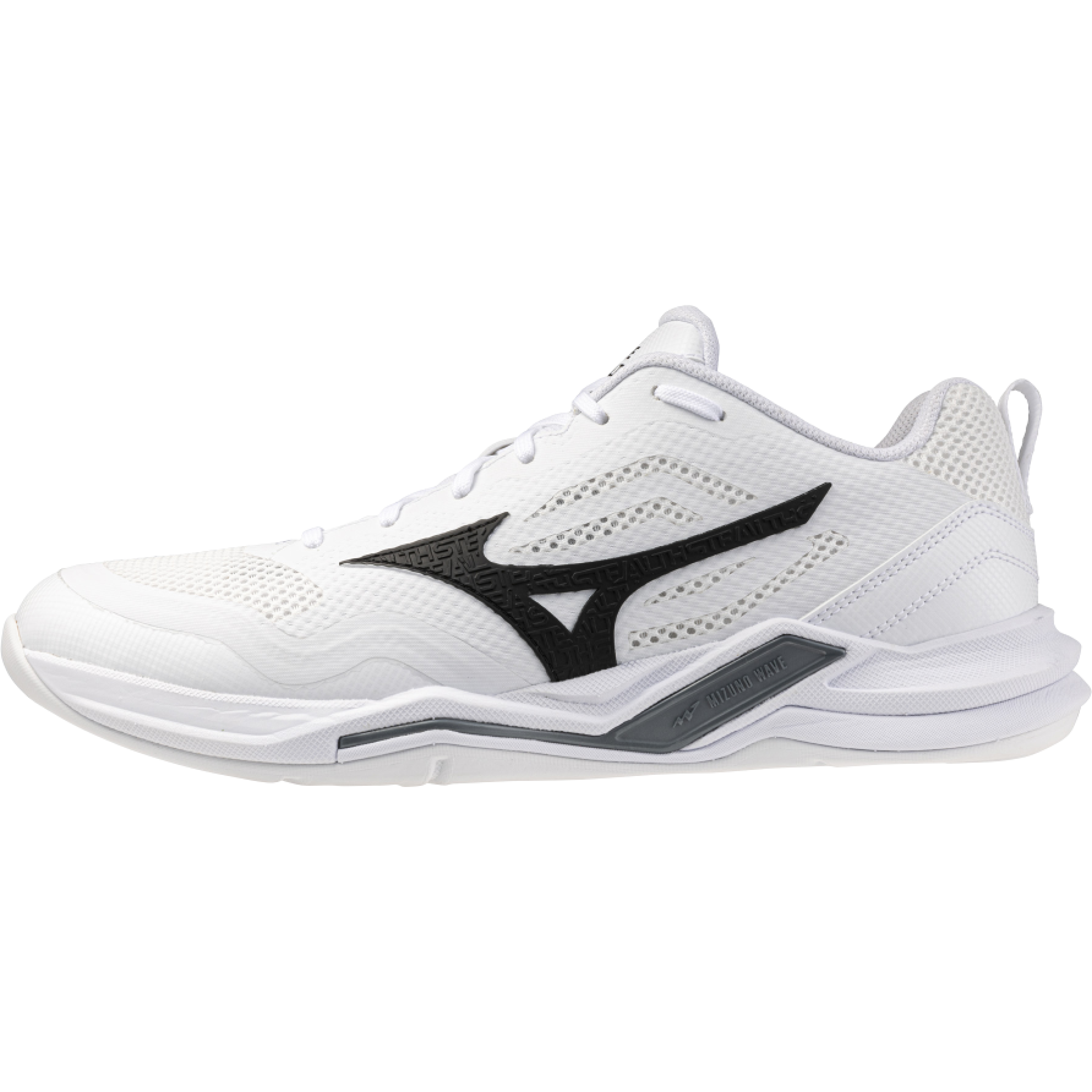 MIZUNO WAVE STEALTH PRO white/black/white